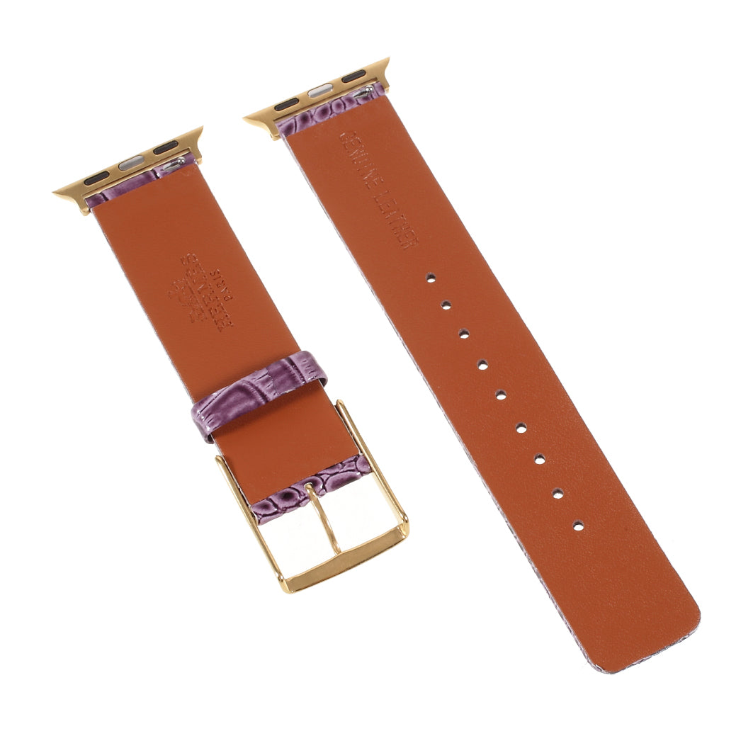 Crocodile Texture Genuine Leather Replacement Watch Band for Apple Watch Series 9 8 7 41mm SE (2023) SE(2022) SE 6 5 4 40mm 3 2 1 38mm Crocodile Texture Genuine Leather Replacement Watch Band for Apple Watch Series 9 8 7 41mm SE (2023) SE(2022) SE 6 5 4 40mm 3 2 1 38mm